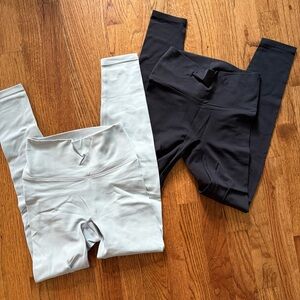 Andar Black and Light Blue Leggings